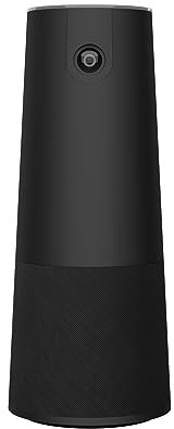 Cleyver Huddle Meet Pod+, Solution de visioconférence Tout-en-Un, Webcam Full HD 1080p, 4 Microphones antibruit 360° Technologie IA, Haut-Parleur, Large Champ de Vision 115°, Plug &Play USB (Noir)