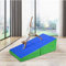 LXHONG Gymnastik Keil Matte - Folding Tumbling Incline Matte Für Gymnastik, Kampfsport, Tanz Stretch Training Praxis - Leicht Zu Tragen Und Zu Speichern - Mehrere Größen (Farbe : Blau, Größe : 83x60