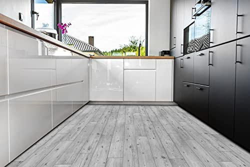 Geschäumter PVC-Bodenbelag MAXIMA EKO 590-03 Tafel, Parkett - grau 100x200 cm