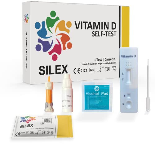 DocHQ Vitamin D Rapid Self-Test Kit - Health Screening - Fast Results in 10 Minutes, Vitamin D Level Insufficiency Deficiency, Rapid Test Cassette