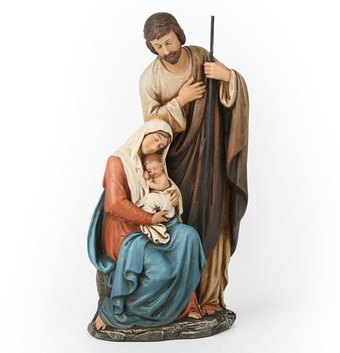 Buildclassic Statue de la famille catholique de la Colombie-Britannique, crèche intérieure, figurine religieuse, 15,2 cm de haut, faite à la main
