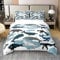 100% Baumwolle Wal Tröster Abdeckung 155x220,Marine Leben Bettbezug für Kinder,Kawaii Cartoon Sea Tier Quilt Cover,Unterwasser Säugetier Bettwäsche Set,Delfin Killer Wal Dekor Bettwäsche Abdeckung