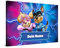 PICANOVA – PAW Patrol – Der Mighty Kinofilm Chase & Skye 60x40cm Premium-Leinwand-Kunstdruck – Leinwanddruck mit Babynamen – Personalisierte Leinwand – Baby–Geschenk Leinwandbild