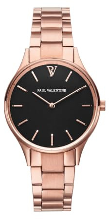 PAUL VALENTINE Hermosa PV34212 Montre pour femme Or rose 34 mm, Rose doré