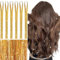 WENNALIFE Hair Tinsel, Gold 120CM Haar Lametta 1200 Glitzer Haarsträhnen Kit Glitzersträhnen für Haare Festival Party Haar Glitzer Tinsel Hair Fairy Hair für Mädchen