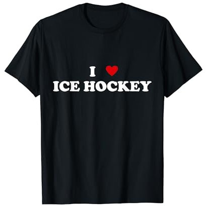 I Heart Eishockeyspieler Fan - I Love Ice Hockey T-Shirt