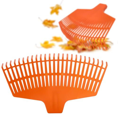 KADAX Rastrello robusto in plastica, senza manico, larghezza 45 cm, per foglie e giardino