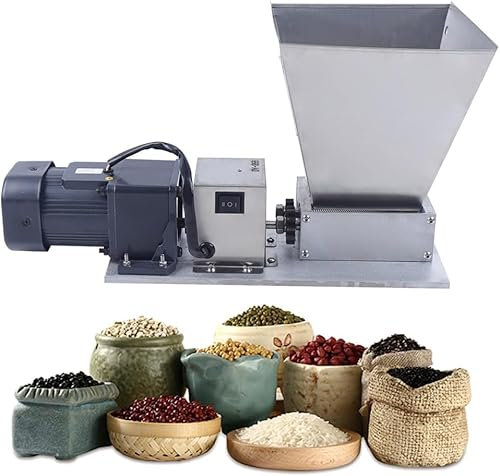 XINRISHENG Moulin à grains électrique Moulin à orge Broyeur de malt Moulin à grains en acier inoxydable de qualité alimentaire Moulin à grains de céréales électrique industriel Peppe Grain