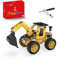 MocArt YK663S 3D Metal Puzzle Modell, Bagger Modell, 112 Teile, Baufahrzeug Modell Kit, Desktop Dekoration, Geschenke für Erwachsene