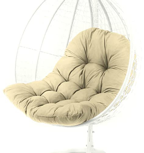 Kissen Für Eierstuhl, 120 * 80cm Hängesessel Kissen, Auflage Für Polyrattan/Rattan Hängeschaukel, Wasserdicht Und UV-beständig Sitzauflage Für Hängekorb -Runde Sitzkissen/Rückenkissen Für Hängesitz