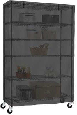 Nbhuiakl Staubschutz für Regale, wasserabweisend, Staubschutz aus Oxford-Tuch, 91 x 45 x 182 cm, Front-Reißverschluss, Design-Abdeckung, Haushalts-Display-Rack, Schutz für Garage, Lager