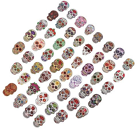 CAXUSD 150stücke Halloween Skull Aufkleber Wasserdichte Graffiti Sticker Für Laptop Koffer Dekorative Skelett Aufkleber Für Kreative Gestaltung