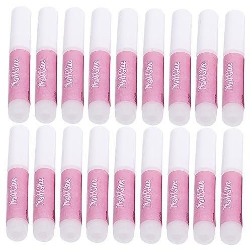 Gogogmee 20pcs Nail Glue Double Eyelid Glue Lash Extension Glue Eyelashes with Glue Eye Liquid Glue Salon Manicure Glue Manicure Tool Glue for Nail Charms Nail Art Glue Lash Glue Plastic