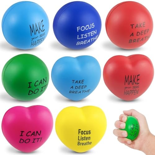 GZLCEU Pallina Antistress, PU Stress Ball Palline Antistress per Adulti, Motivanti Contro lo Stress,Ansia,Degradazione,Palla Antistress Ball Stress(2 Forme)