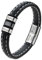 Easycosy Personalisiertes Armband Herren mit Gravur - Männer Armband aus PU als Valentinstag Personalisierte Geschenke für Ihn Männer Papa Freund Partner -zum Geburtstag Jahrestag- Schwarz, Braun