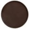 Monouso | 1 Bandeja Redonda Antideslizante Ø40cm I Bandeja Ideal para Bares, Restaurantes, Camareros, con Borde, Plástico, Marrón, Gastronomía