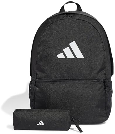 adidas Unisex Pencil Case Backpack, black/white, One Size
