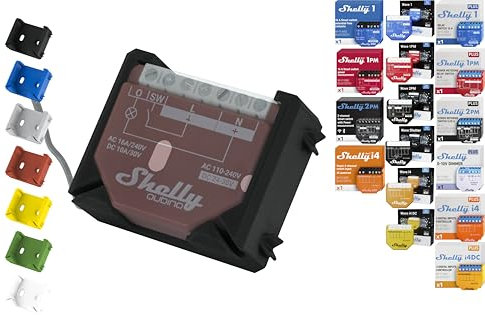 Wandhalter Wall für 18 Shellys: 1 Gen3,1PM Gen3,2PM Gen3,i4 Gen3,Plus 1,Plus 1PM,Plus 2PM,Plus i4,Plus 0-10V Dimmer,Wave 1,Wave 1PM,Wave 2PM,Wave Shutter,Wave i4 (Schwarz)
