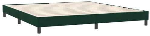 vidaXL Bettgestell ohne Matratze Dunkelgrün 180x210 cm Samt
