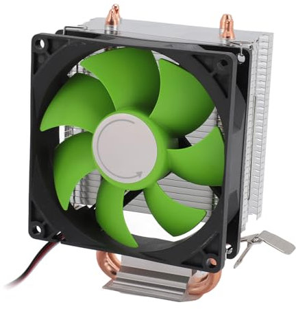 CPU Cooler 2000RPM 48CFM 2 Heat Pipes CPU Air Cooler for AM2 AM4 S 754 939 940, CPU Cooling Fan for LGA 775 1150 1151 1155 1156 1200 1700 1356 1366 (Non Luminous