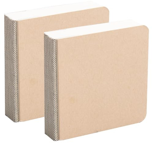 SOFPLATE 2Pcs 3.2 x 3.2 Mini Carnet Aquarelle Dessin Croquis Blocs Papier Vierge Carré Portable Aquarelle Voyage Journal Petit Bloc Notes Carnets de Croquis pour Peinture Voyageur Étudiant Fournitur