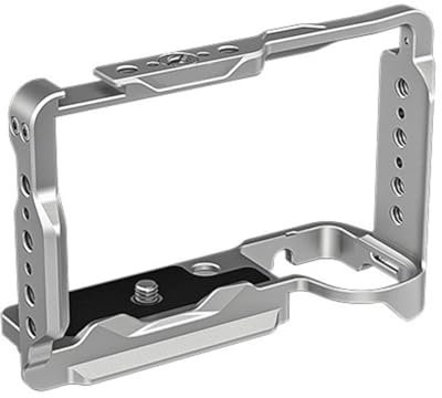 TingHaoO Estabilizador de jaula metálica para cámara ZV-E10 II, incluye agujeros roscados de 1/4 3/8 montaje de zapata fría