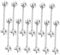 DECHOUS 20 Sets 3-in-1 Double Head Furniture Connector Kit 48mm/84mm Metal Cam Fittings Eccentric Wheels for Cabinets and Furniture Assembly