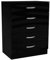 Nera 5 Drawer Chest of Drawers Wood Dresser Drawers for Bedroom Furniture Storage Unit (Black Gloss (Matt Black))