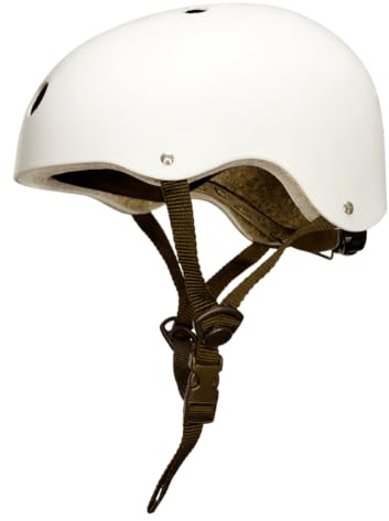 RiuScooter Casco Patinete Electricos, Bicicletas, Deporte Ajustable para Jóvenes y Adultos, Patinaje en Línea y Ciclismo, M, Blanco
