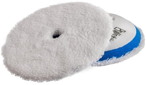 RR Customs Bad Boys Mikrofaser Maschinen Polierpad Heavy Cut Polierpad sehr abrasiver Polierschwamm | schwere Lackdefekte 125mm (Mikrofaser | Weiß, 125mm)