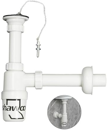 plastics Bathroom Basin Sink Bottle Trap Waste Pipe Bathroom Sink Drain Kit 1-1/4 inch Slip Inlet Drain Tube Kit