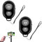 Pack de 2 Télécommande Bluetooth Selfie sans Fil, Telecommande Bluetooth pour iPhone Android, Bluetooth Remote Control, Déclencheur à Distance pour Photos et Vidéos, Portée de 10 M, Dragonnes Incluses