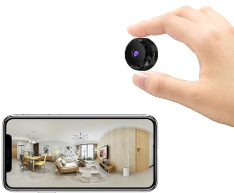 Mini Camera Espion sans Fil Invisible 1080P Caméra de Surveillance WiFi Interieur/extérieur sans Fil Micro Caméra Espion a Distance Discrete Enregistreur Spy Cam Cachée avec Détection de Mouvement