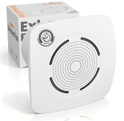 MOCINE Extracteur d'Air Salle de Bain 100mm avec Hygrostat et Minuterie | PC+ABS, silencieux, double roulement à billes, pour salle de bain, WC et cuisine, durée de vie de plus de 30000 heures, Blanc