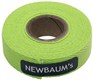 Newbaum's Fahrrad-Lenkerband aus Stoff (Limettengrün), 3 m Rolle Fahrrad-Lenker-Griffband (1,9 cm breit), Baumwoll-Lenkerband, Rennrad, selbstklebende Rückseite, Fahrradband für Lenker – Limettengrünes Griffband (22 Farben)