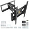 RICOO TV Wandhalterung Schwenkbar für 32-65 Zoll Fernseher Halterung Fernsehhalterung für Wand R48 Universal Schwenkarm Smart Flach OLED Curved Fernseh-Arm Neigbar bis 95 Kg & VESA 400 x 400