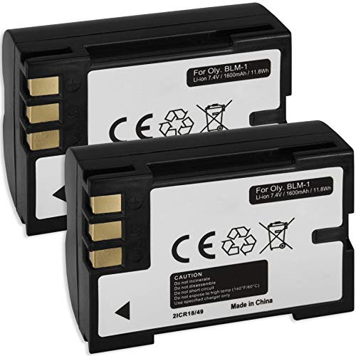 2x Batterie BLM-1 per Olympus Camedia E-1, E-300, E-330, E-500, E-510, C-5060, C-7070, C-8080