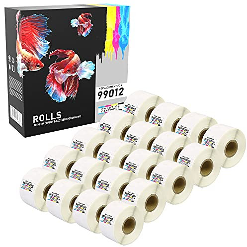 Prestige Cartridge 99012 Etiketten kompatibel zu Dymo LabelWriter 320/400/450/4XL, 40 X 70 mm, 20 Rollen, weiß