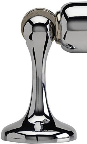 SOSS Zinc Magnetic Door Stop with Hidden Screw Mounts, Bright Chrome Exterior Finish