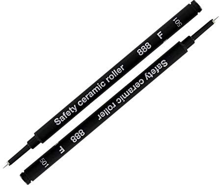 Schmidt German Roller Pen Refill Safety Ceramic Roller 888 F 2 Piece by Level 99