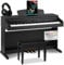 Classic Cantabile DP-50 SM E Piano Digital Piano 88 Tasten mit Hammermechanik, 14 Voices, Kopfhöreranschlüsse, USB, 3 Pedale, Notenhalter - inkl. Pianobank, Kopfhörer, Klavierschule - schwarz matt