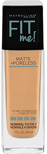 Maybelline Fit Me Matte poreless Foundation - Natural Buff - 1 oz by Maybelline