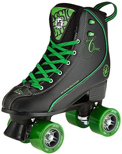 KRF Retro Rollschuh, Retro, schwarz/grün, Taille 37