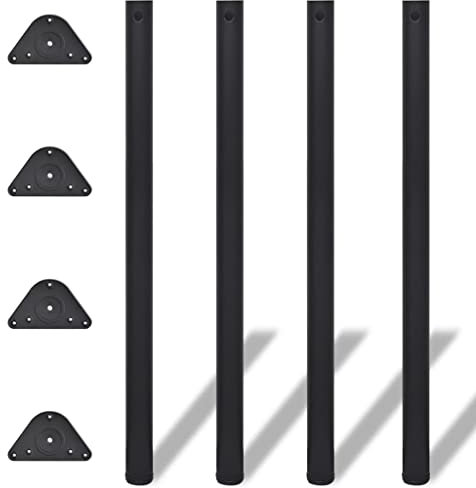vidaXL Patas de Mesa Ajustables en 4 Alturas Negro 1100 mm