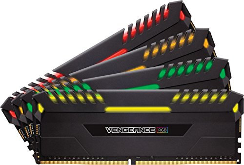 Corsair Vengeance RGB 32 GB (4 x 8 GB) DDR4 3000 MHz C15 XMP 2.0 Enthusiast RGB LED Illuminated Memory Kit - Black