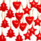 Logbuch-Verlag 18 Weihnachten Anhänger Metall Herz Baum Stern ROT Weihnachtsbaumanhänger Geschenkanhänger Verpackung Baumanhänger