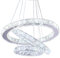Dixun - Candelabros de cristal modernos LED para comedor, dormitorio, lámparas colgantes (blanco frío)