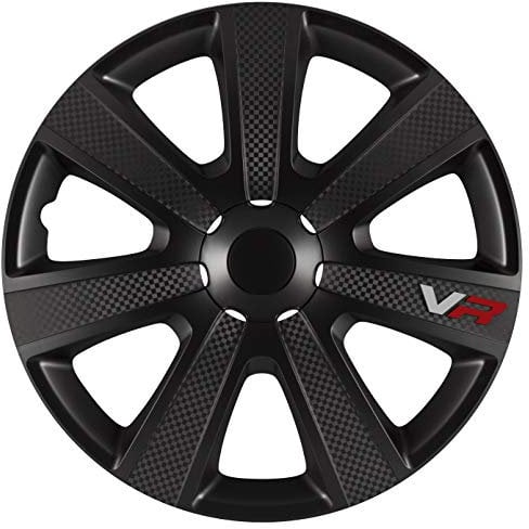 All4You Radkappen VR PRO Schwarz / 16 Zoll/Carbon Look / 4er Pack (16'' Zoll)