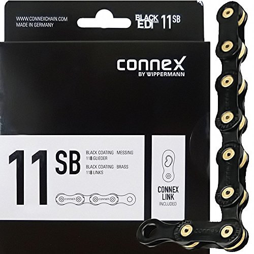 Connex Kette 11fach 11sB 118Glieder schwarz Gold + SCHLAUCHFLICKEN