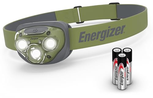 Energizer PRO-260 LED Headlamp, IPX4 Water Resistant Headlamps, High-Performance Head Light for Outdoors, Camping, Running, Storm, Survival LED Light for Emergencies (Batteries Included)